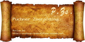Puchner Zseraldina névjegykártya